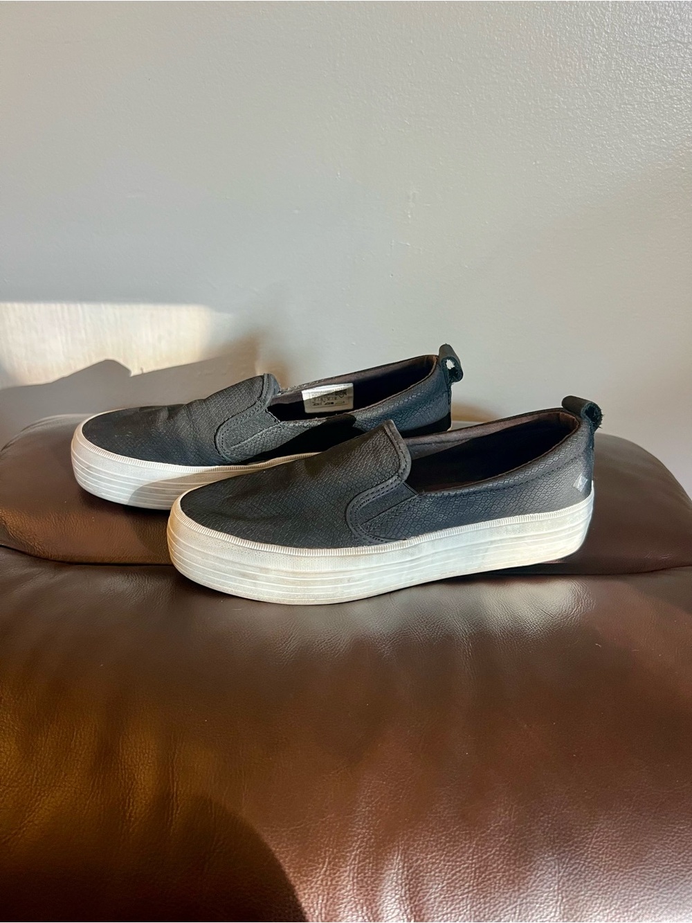 Sperry Slip-On Platform Sneakers in Black